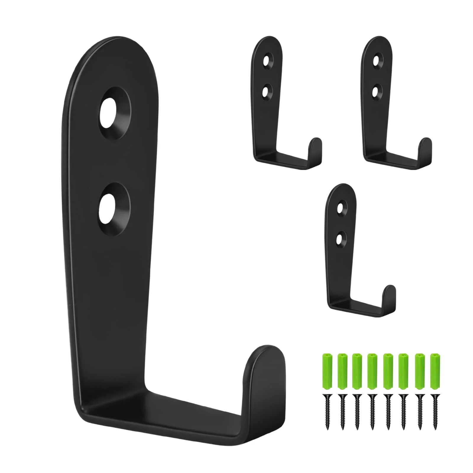 CGBE L-Shape Coat Hooks, 4 Pack