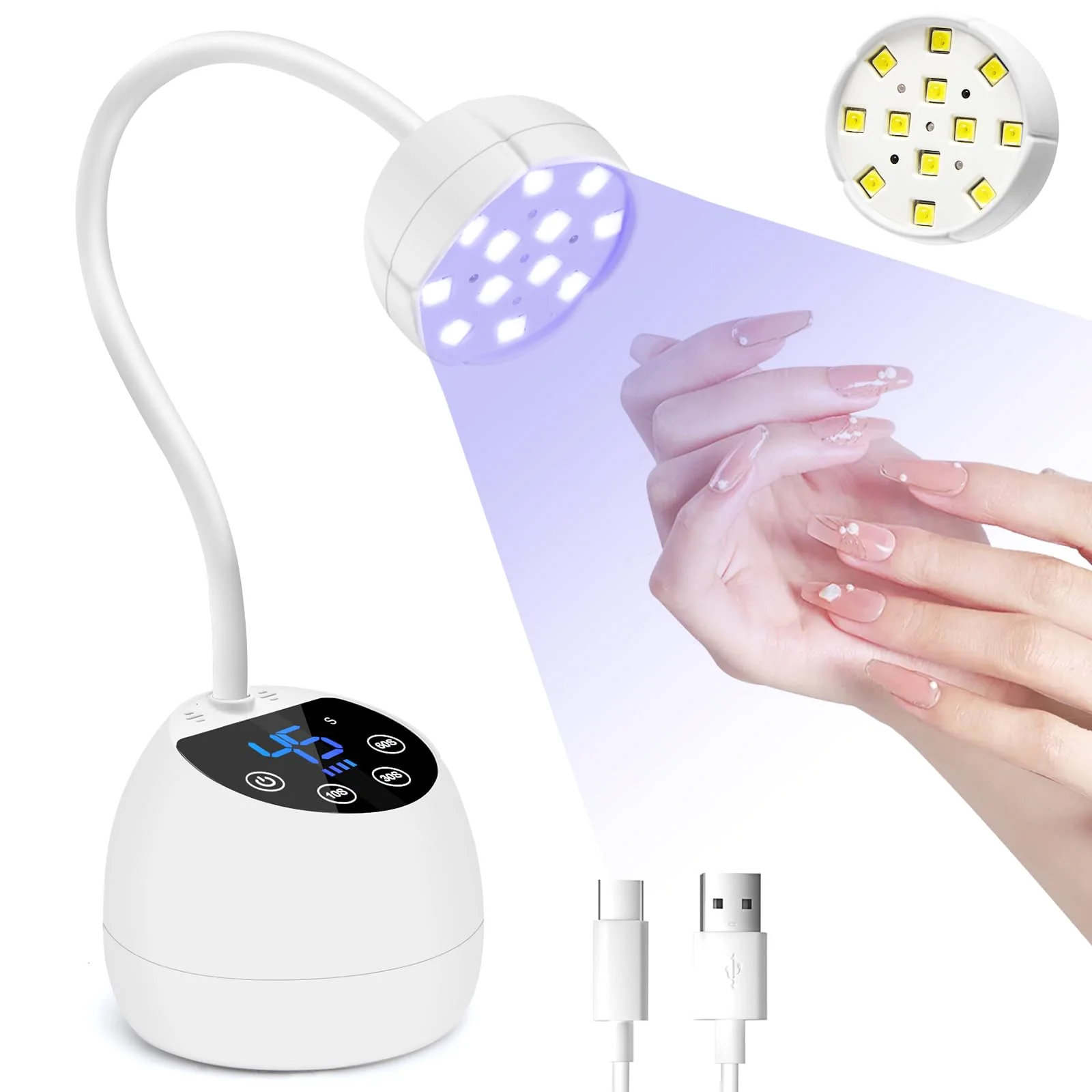 CGBE Mini Cordless UV/LED Lamp 36W